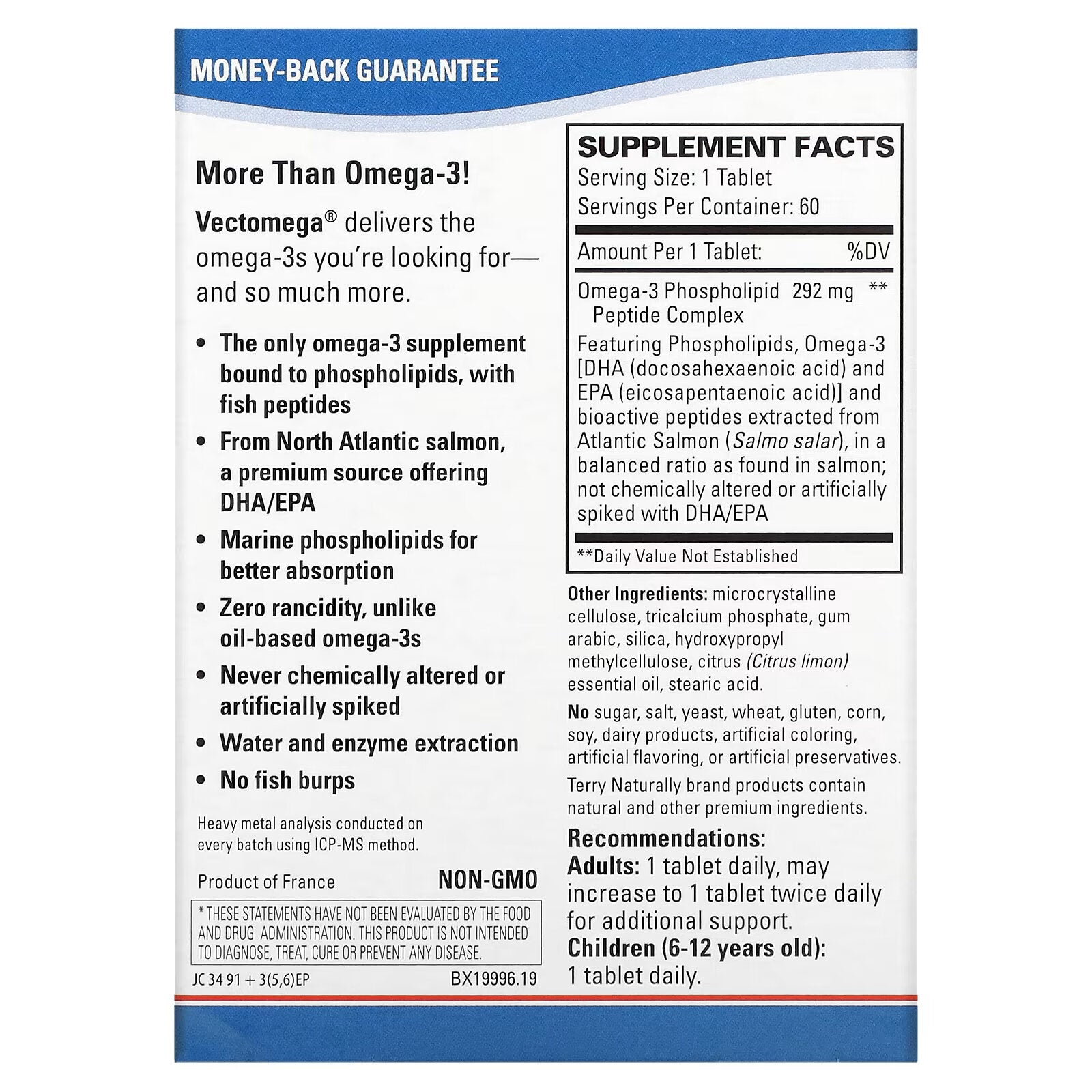 Terry Naturally, Vectomega, 60 Tablets