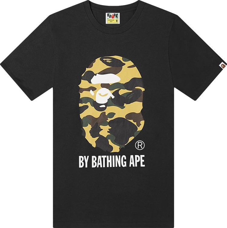 تي شيرت BAPE 1st Camo By Bathing Ape باللون الأسود/الأصفر، باللون الأسود