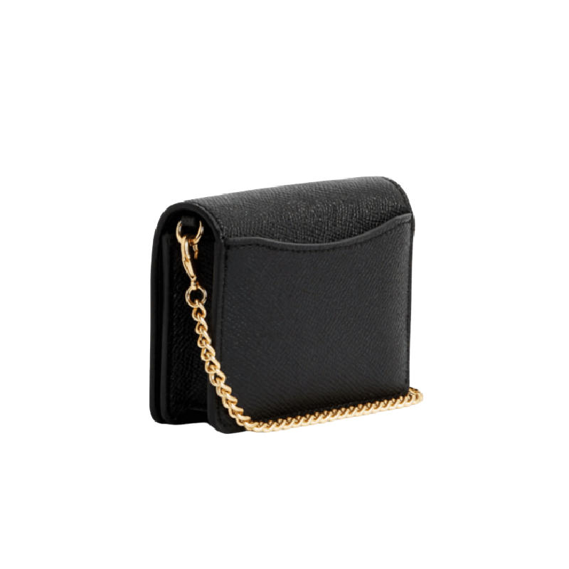 Coach Outlet Mini Wallet On A Chain, gold/black