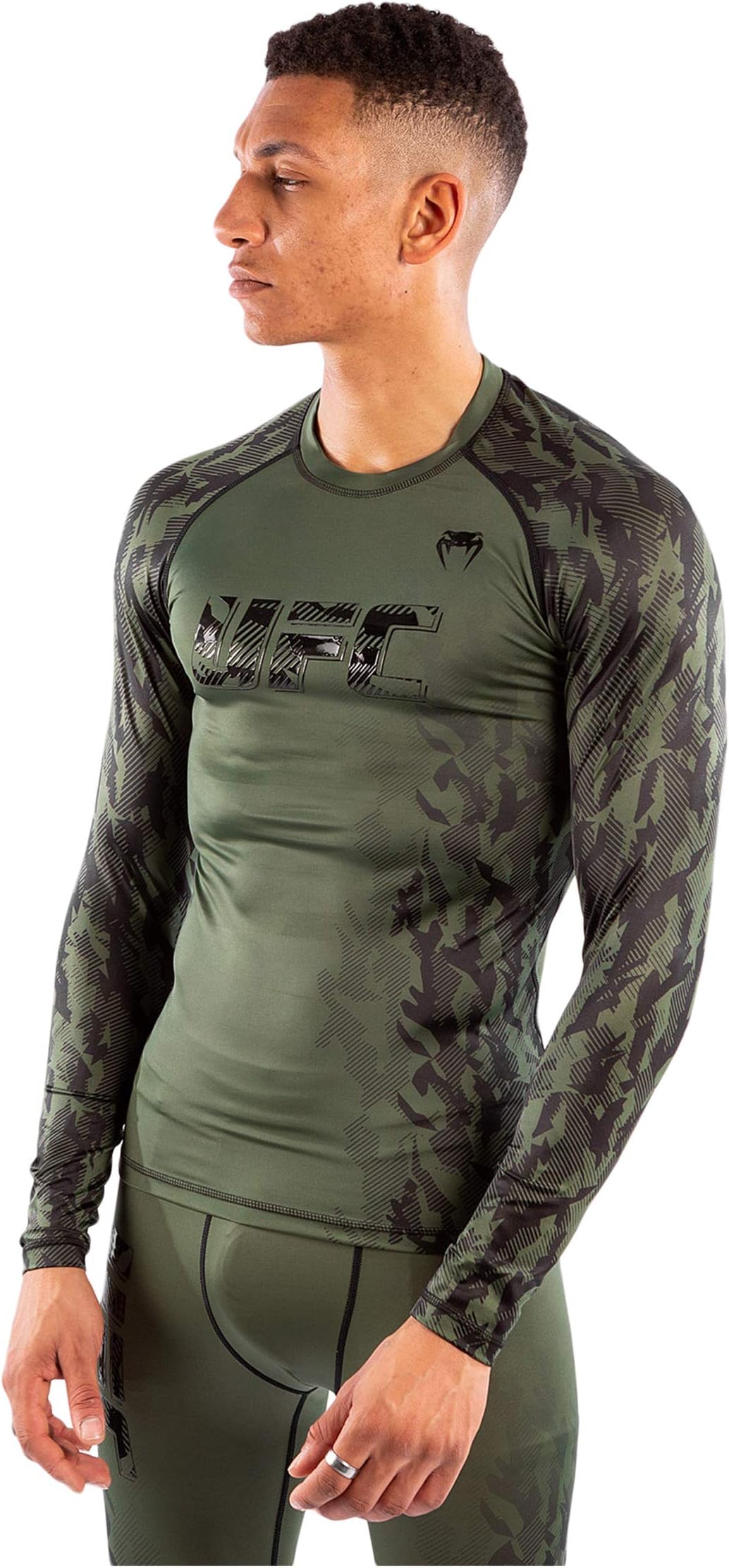 UFC VENUM Authentic Fight Week Long Sleeve Rashguard, Khaki