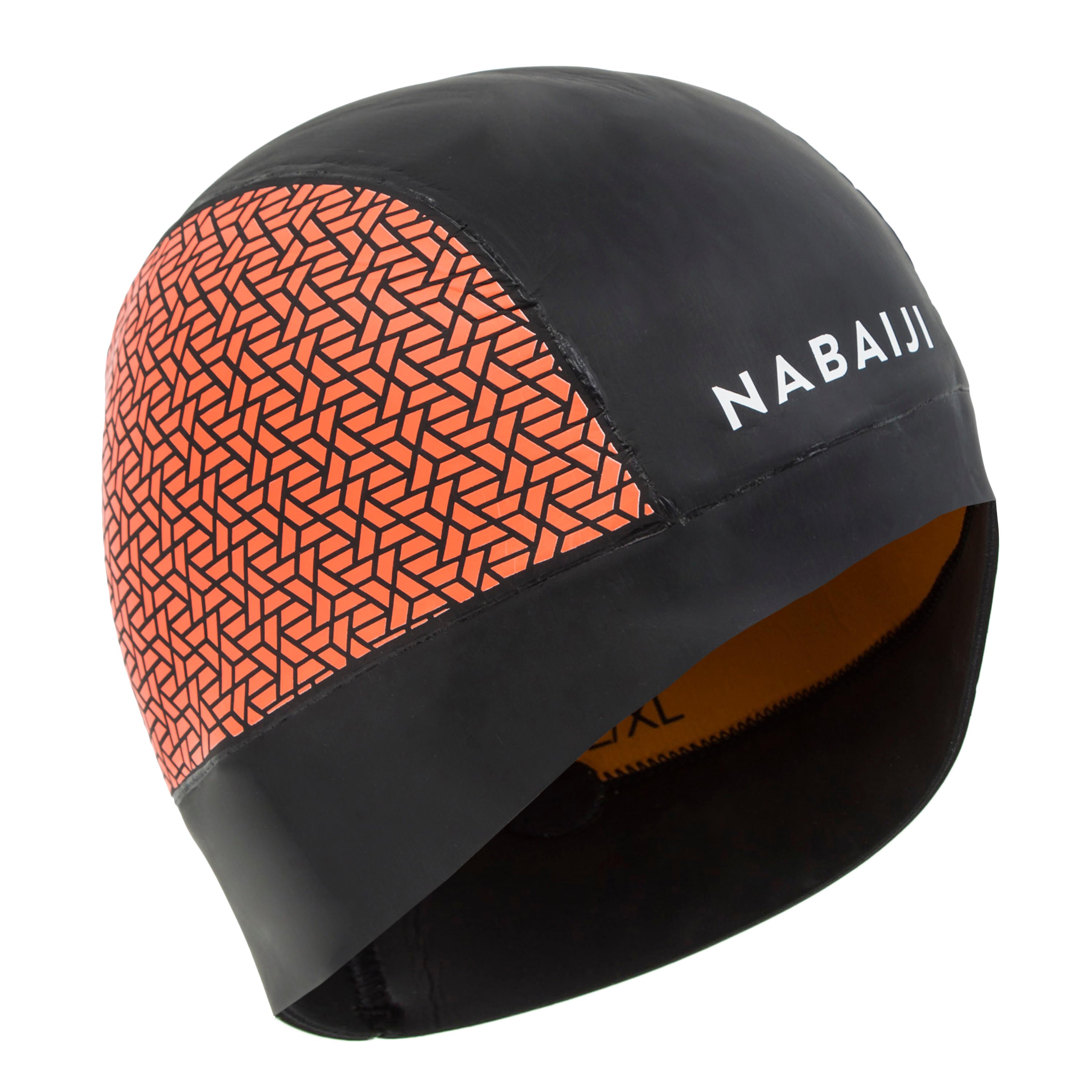 Neoprene swimming cap, black and red OWS Nabaiji