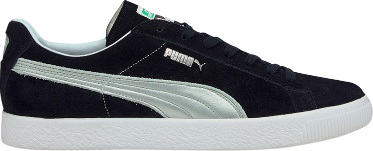 حذاء رياضي Puma Suede Vintage صنع في اليابان باللون الأسود والفضي والأسود