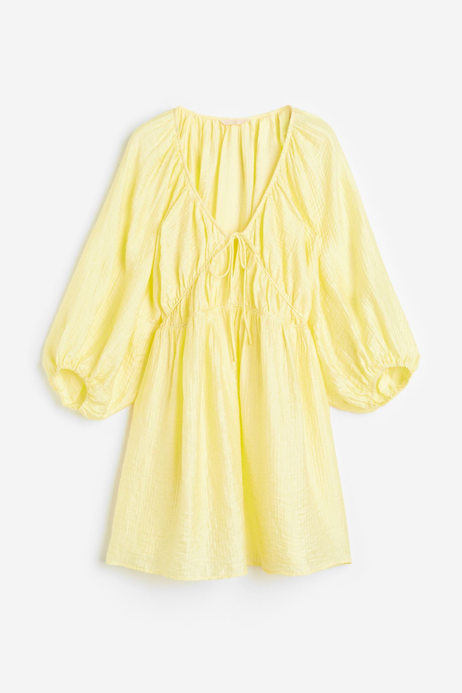 H&M Oversized Lyocell-blend dress, yellow