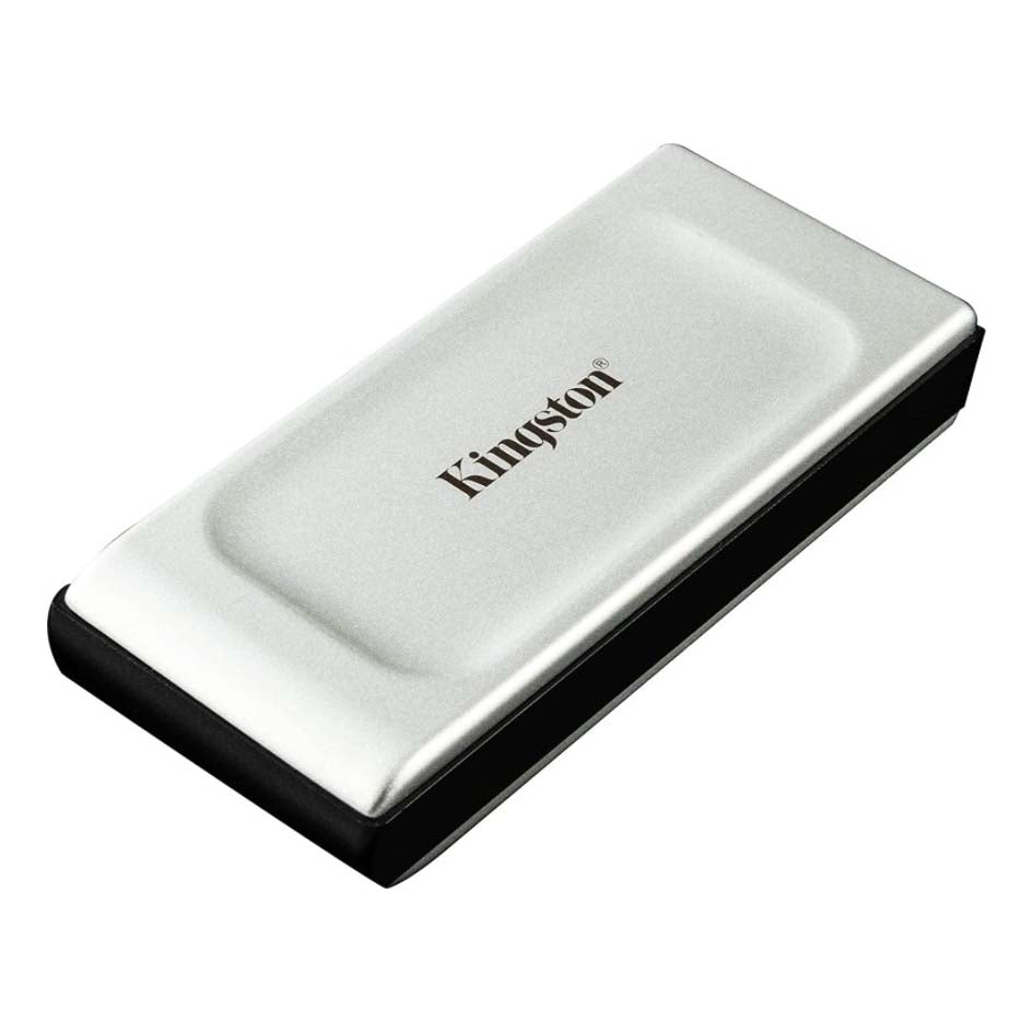 محرك أقراص SSD خارجي Kingston XS2000، سعة 500 جيجابايت، فضي