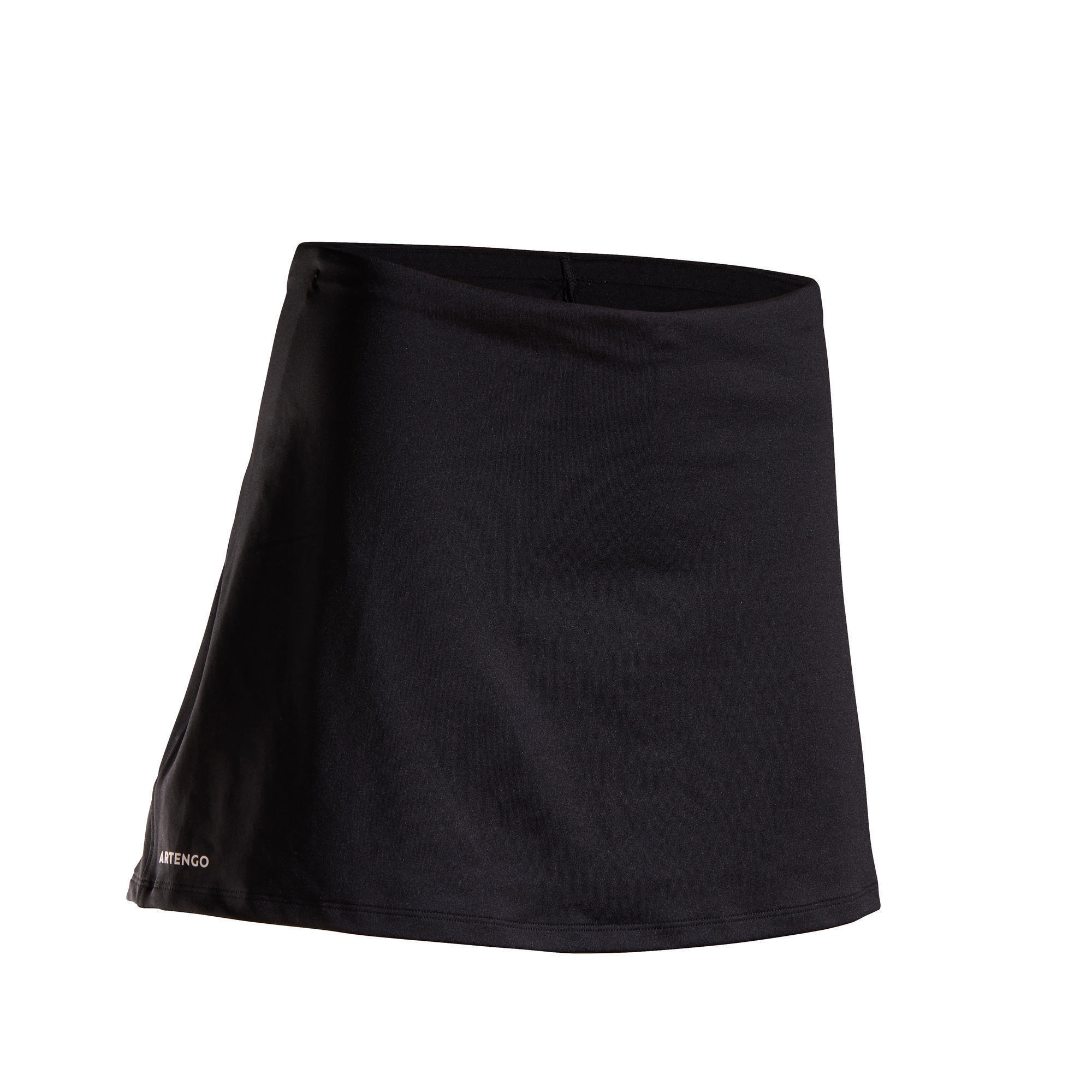 Women's tennis skirt - SK Dry 100 black ARTENGO, black