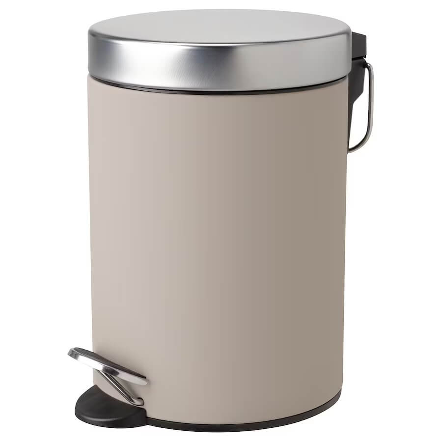 Ikea Ekoln trash can, beige