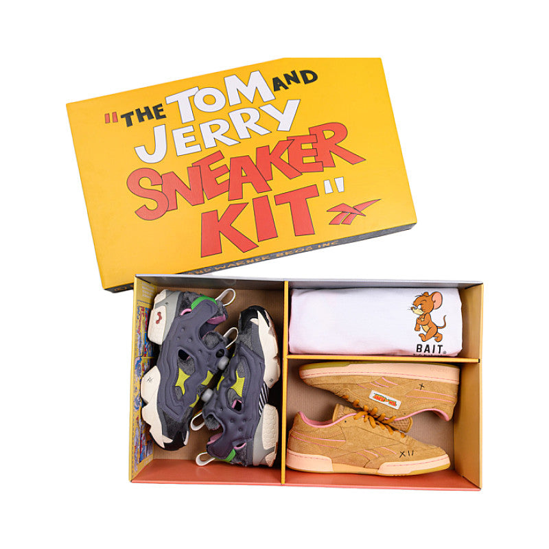 bait x tom & jerry x instapump fury/club c revenge 'sneaker kit' Reebok sneakers, multicolor