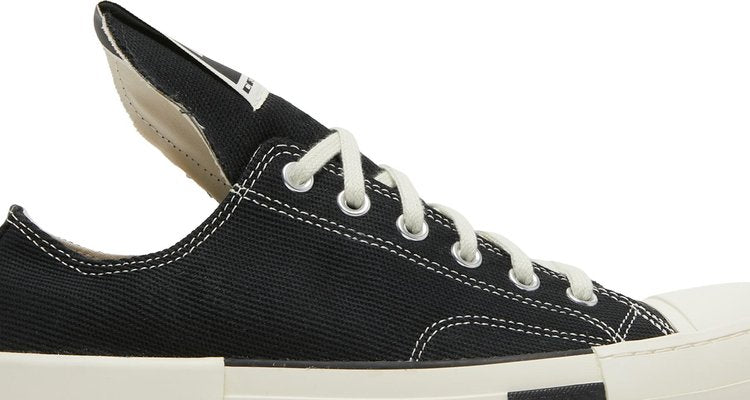 حذاء رياضي Converse Rick Owens x DRKSHDW DRKSTAR Chuck 70 Low باللون الأسود، أسود