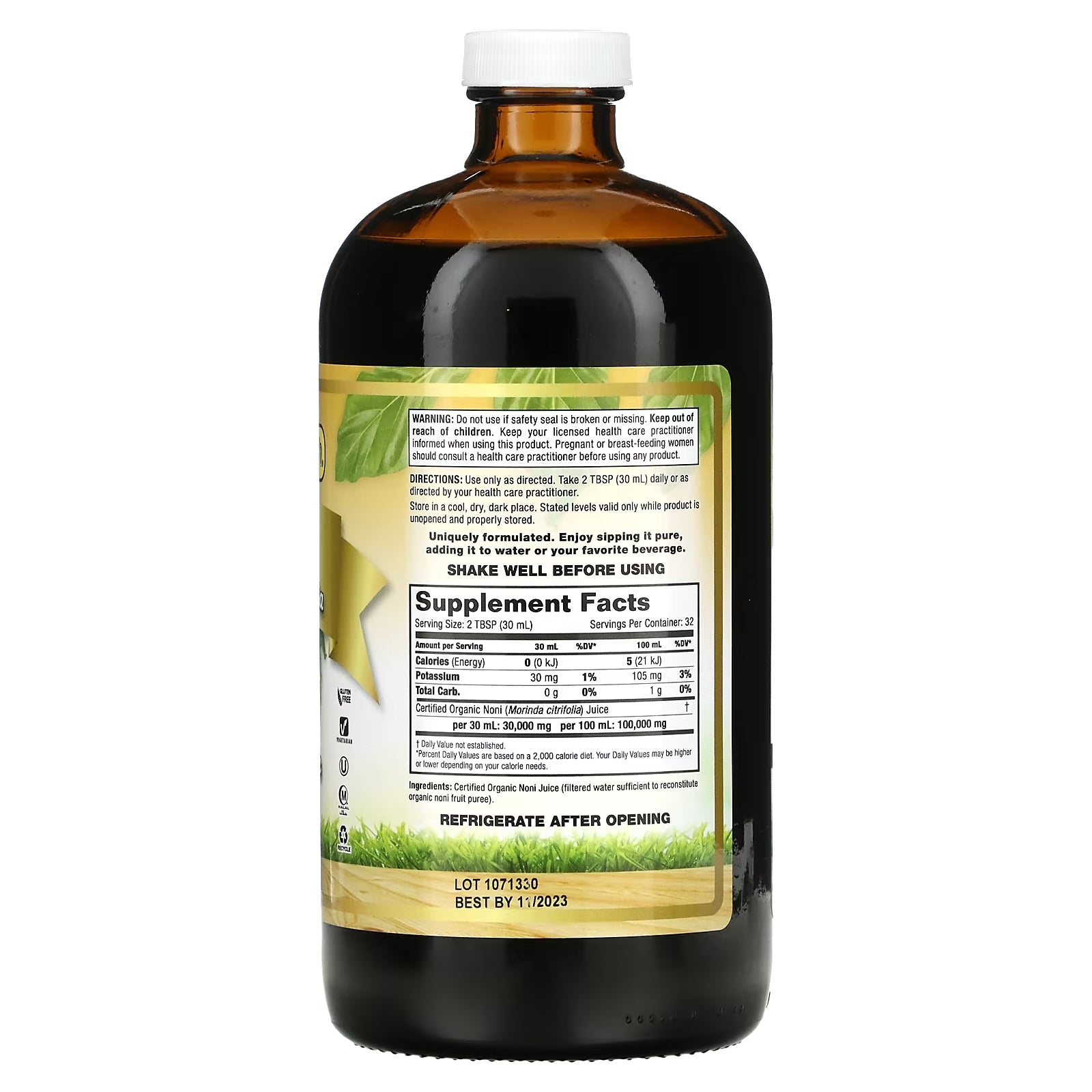 100% Organic Noni Juice Dynamic Health Laboratories