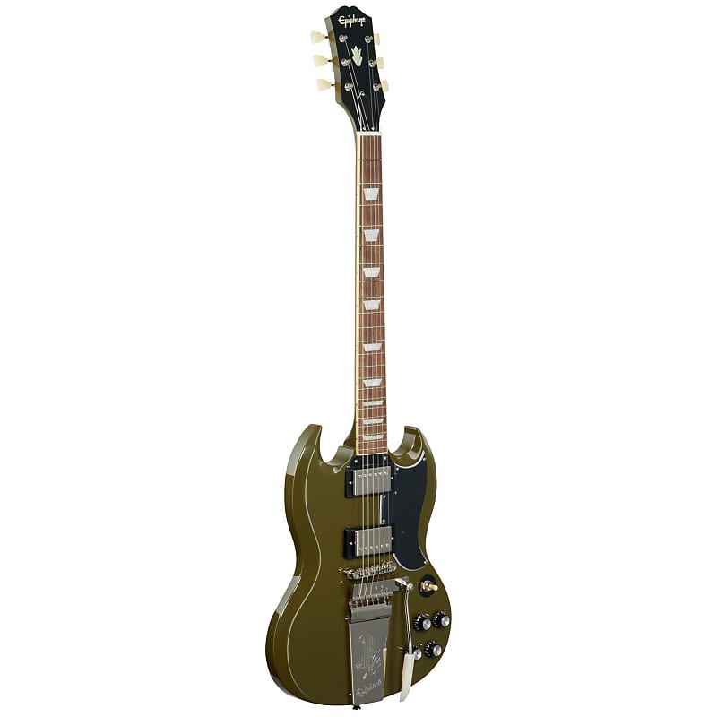 جيتار Epiphone Exclusive SG Standard '61 Maestro Vibrola، لون أخضر زيتوني باهت SG Standard 61 61 Maestro Vibrola