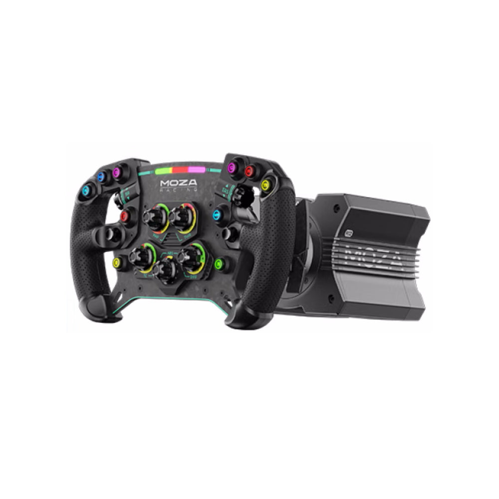 Moza R12 steering wheel, steering wheel base + GS V2 steering wheel, black