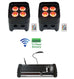 (2) Rockville BEST PAR 50 Rechargeable Flood Lights Wireless DMX+384 Ch .  Controller (2) BEST PAR 50+ROCKFORCE W4