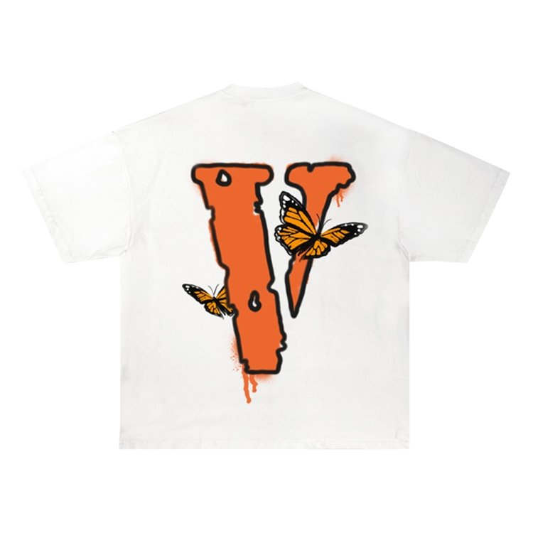 تي شيرت Butterfly Tee من Vlone x Juice WRLD باللون الأبيض