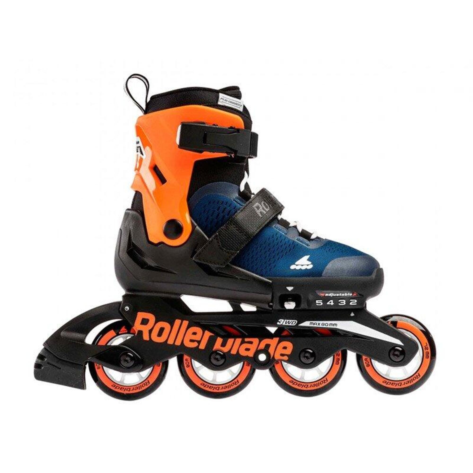 زلاجات دوارة TECNICA Inline Microblade G ROLLERBLADE، باللون الأزرق