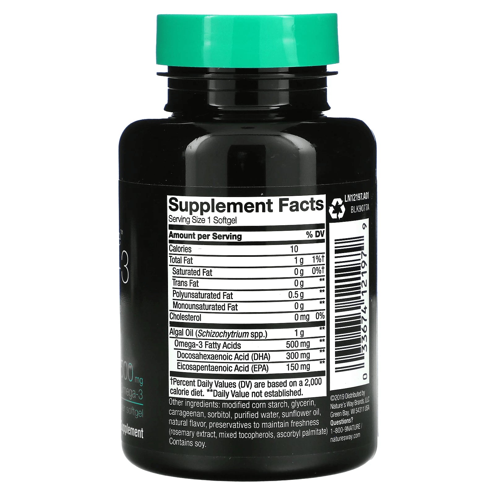 Plant Omega-3 NutraVege 500 mg 30 soft, Nature's Way