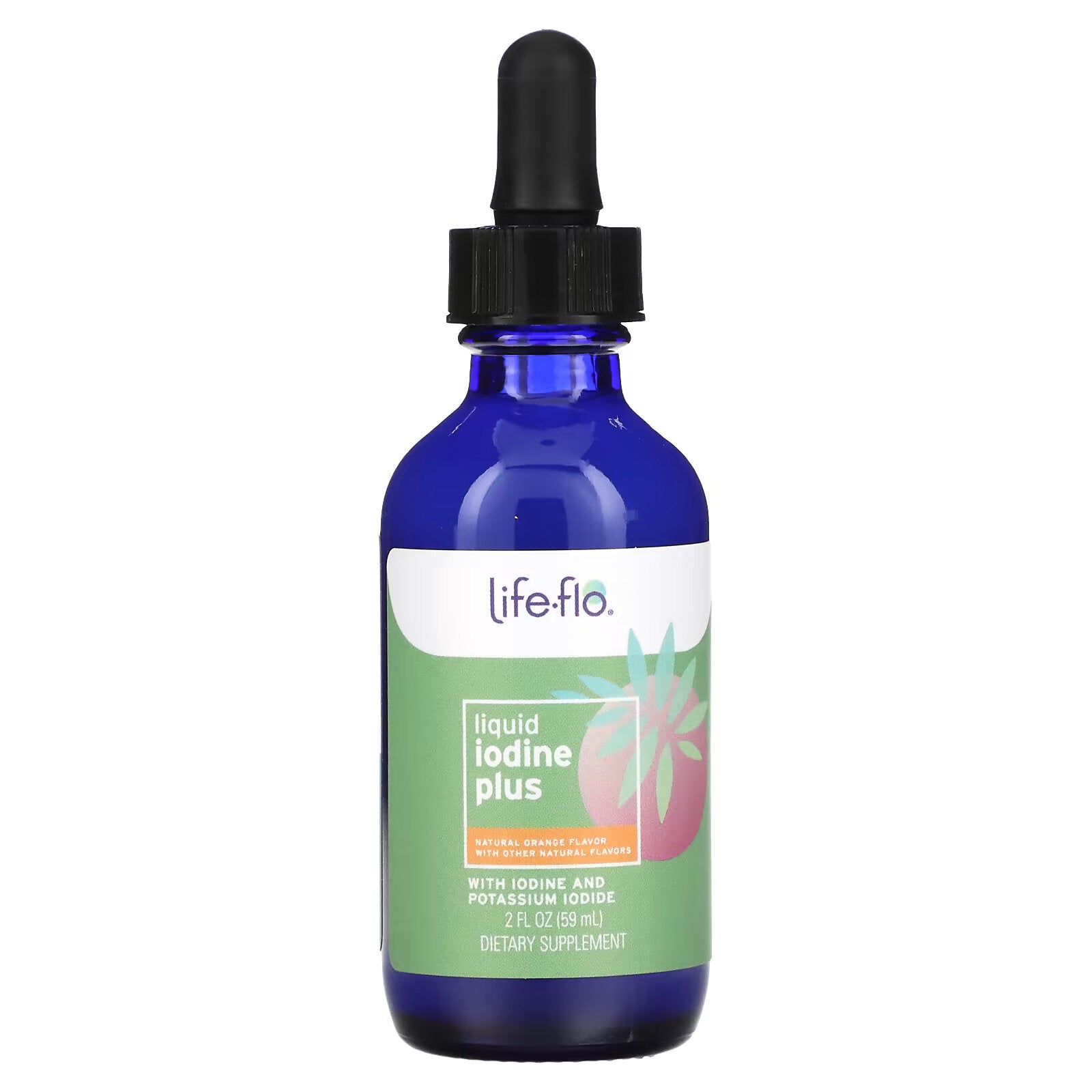 Liquid iodine plus Life-flo orange flavor, 59 ml