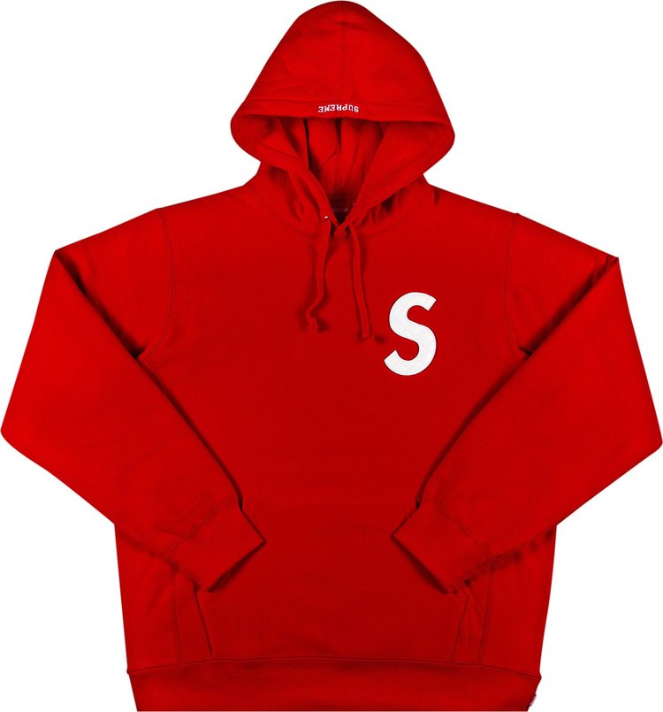 Supreme S Logo Hooded Sweatshirt 'Red', red