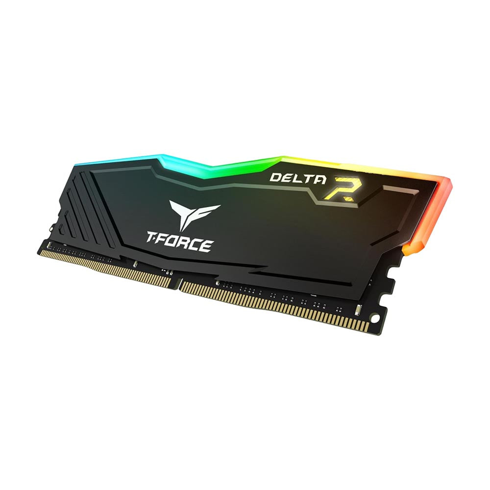 مجموعة RAM Team T-Force Delta RGB سعة 32 جيجابايت (2x16)، ذاكرة DIMM DDR4، 3200 ميجاهرتز، TF3D432G3200HC16FDC01