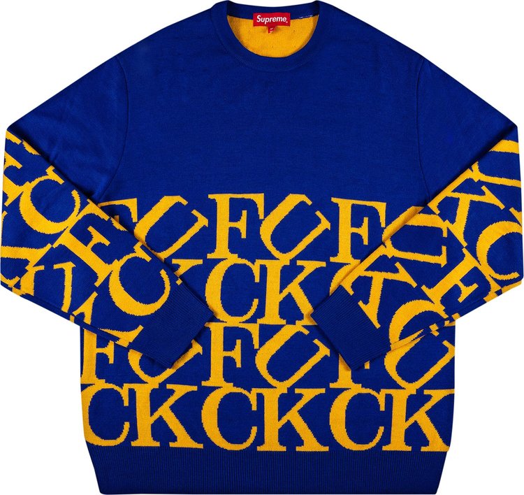 Supreme f*ck Sweater 'Royal', blue