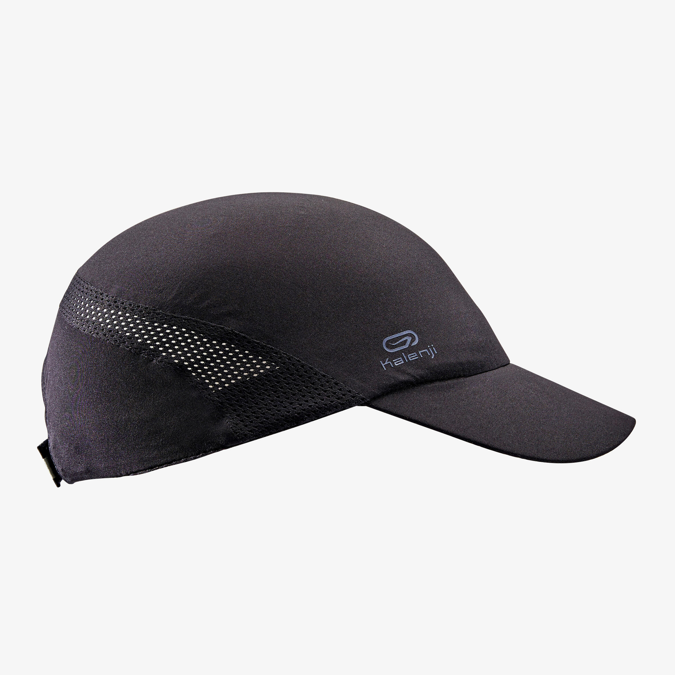 Women's/men's adjustable running peaked running cap, black KALENJI black