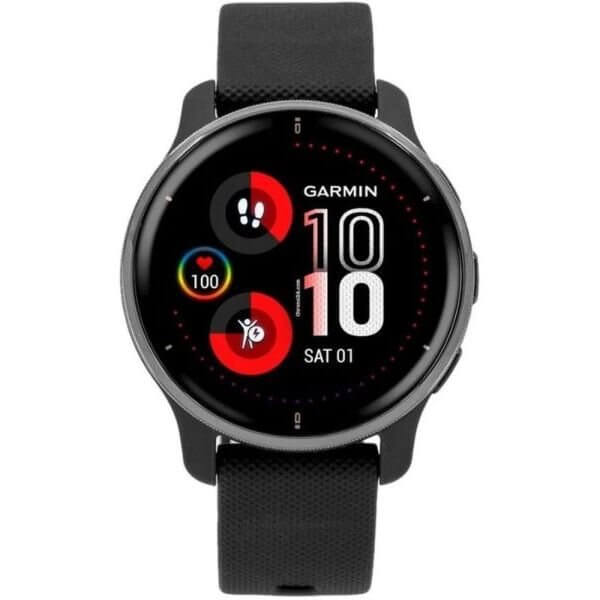 Smartwatch Garmin VENU 2 Plus, black, silver bezel