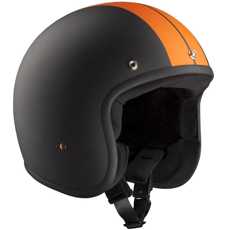 Bandit ECE Jet Race Helmet, Black/Orange