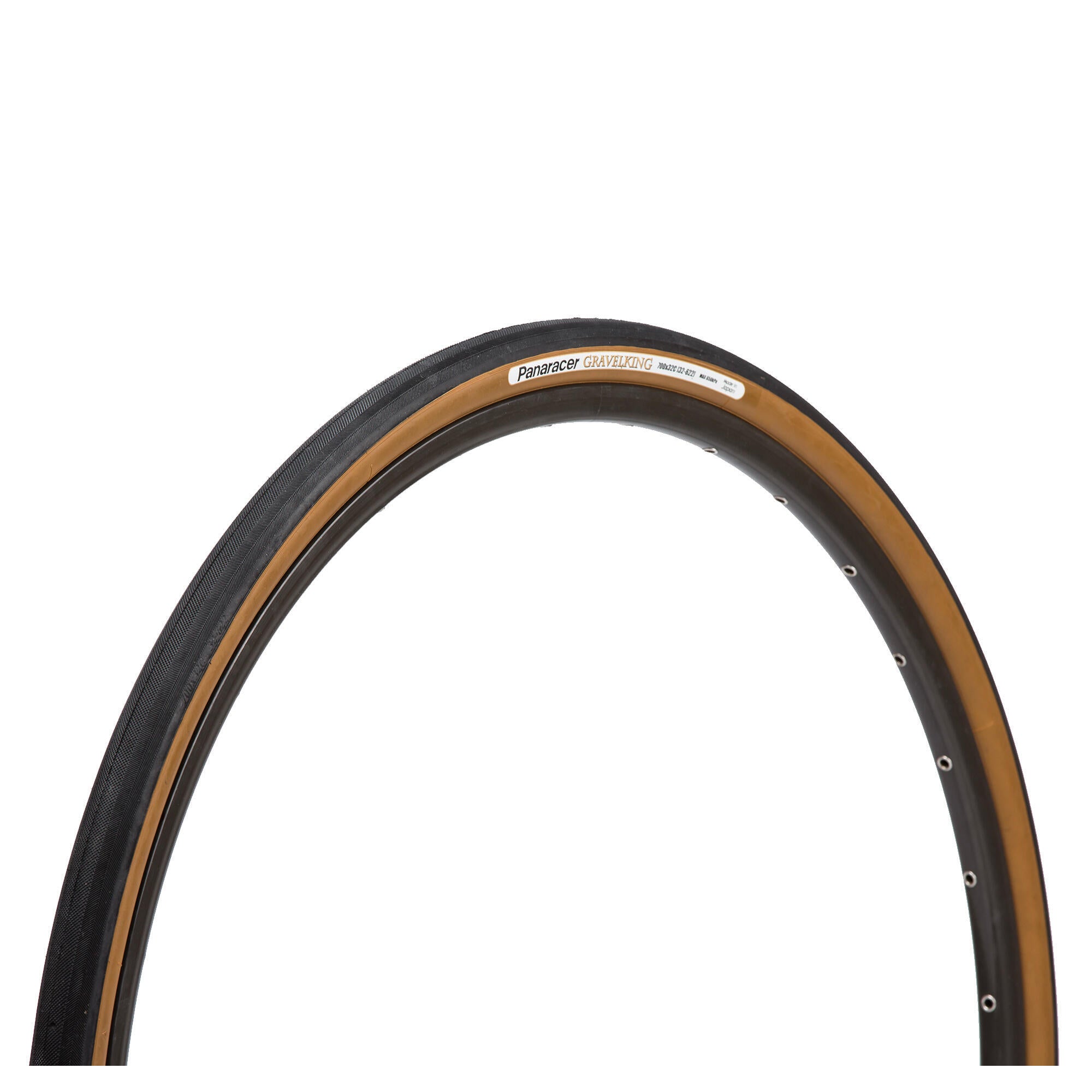 Gravelking Slick Road Bike 28" Folding Tire - Black-Brown PANARACER, Black