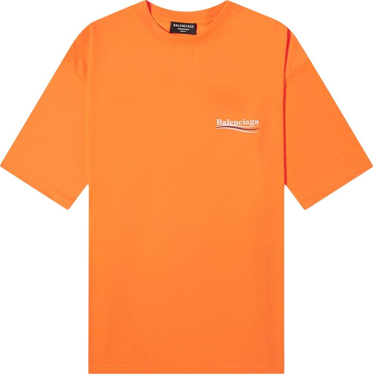 تي شيرت Balenciaga Large Fit "Fluo Orange"، برتقالي