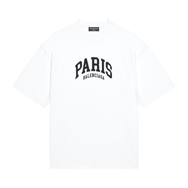 Balenciaga Cities Paris T-Shirt Medium Fit 'White', White