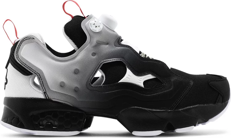 حذاء رياضي instapump fury og nm 'black white' من Reebok، باللون الأسود