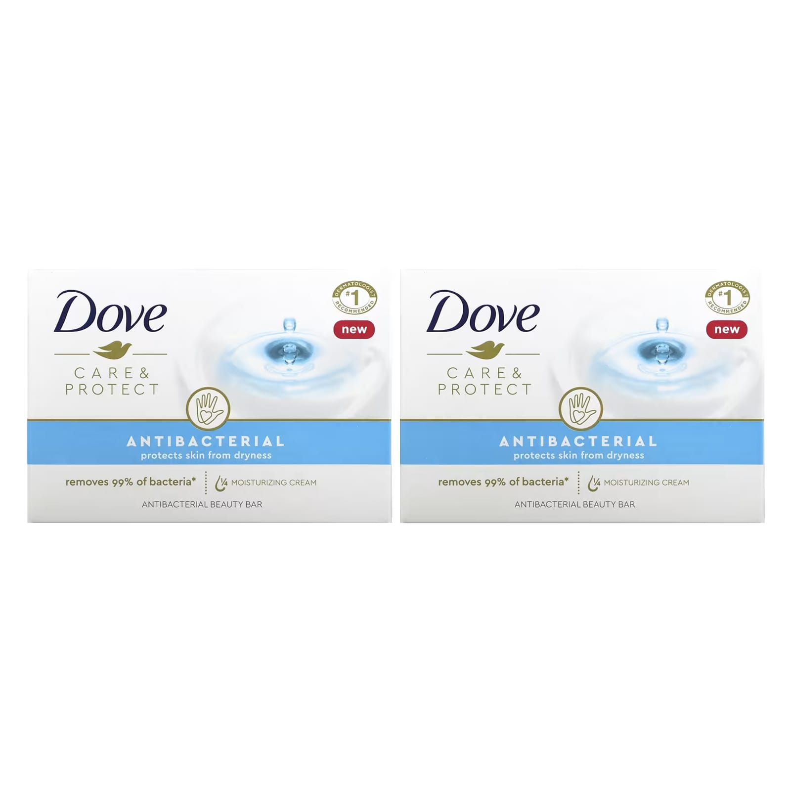 Dove Antibacterial Cosmetic Soap, 2 pieces, 106 g each