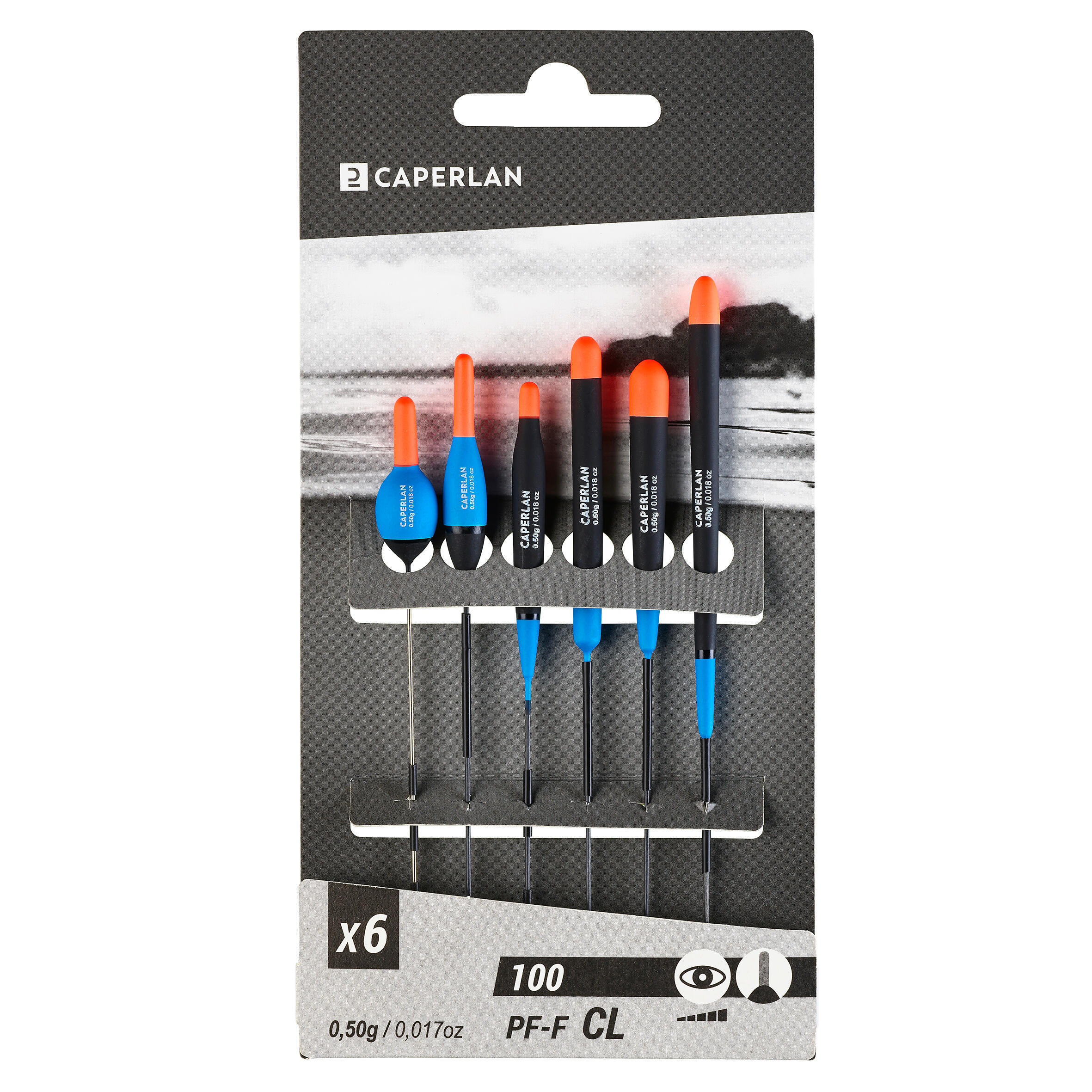 Set of 6 floats F100 CL 0.5 g CAPERLAN