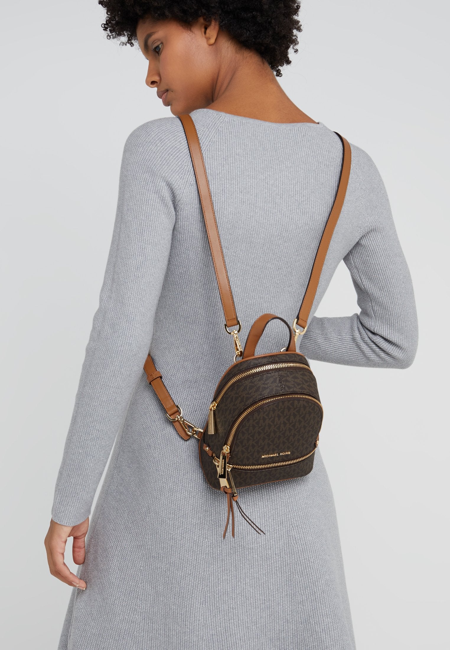 Backpack MICHAEL Michael Kors Rhea Zip Xs Backpack, brown