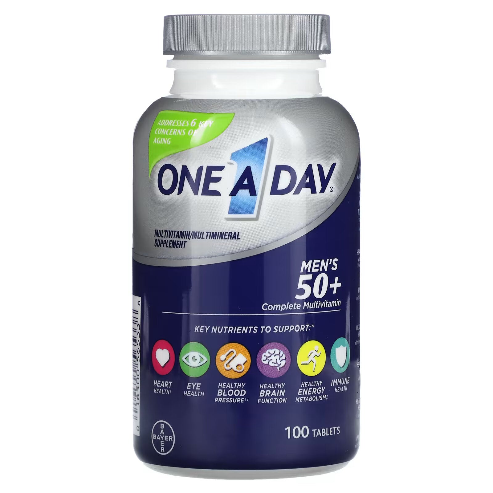 One-A-Day, Men's 50+, Healthy Advantage, Multivitamin/Multimineral Supplement, 100 Tablets