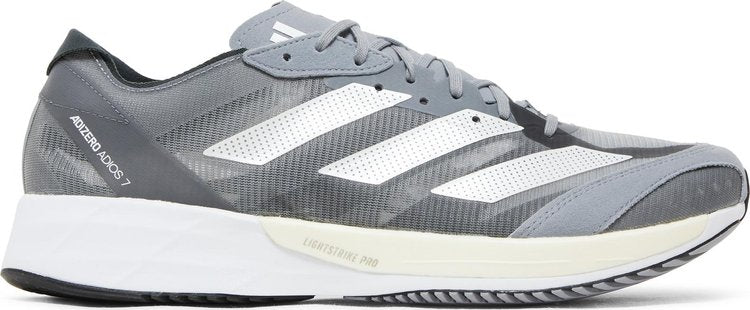 Adidas Adizero Adios 7 'Grey Zero Metallic' sneakers, gray