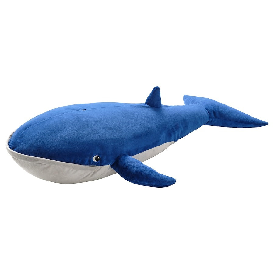 Soft toy Ikea Blavingad Whale, 100 cm, blue