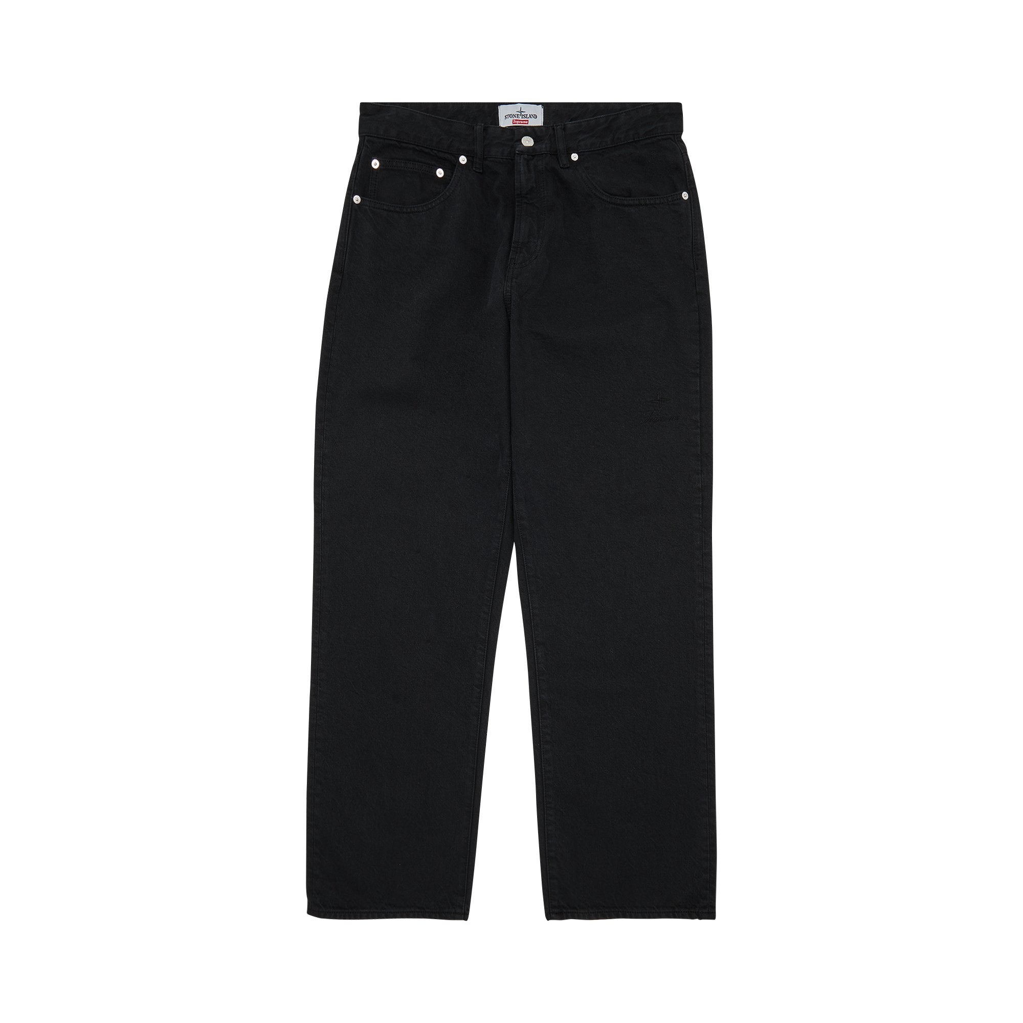 Supreme x Stone Island 5 Pocket Jeans, Black