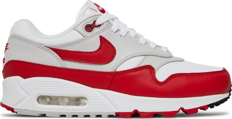 حذاء رياضي Nike Wmns Air Max 90/1 'White University Red' باللون الأحمر