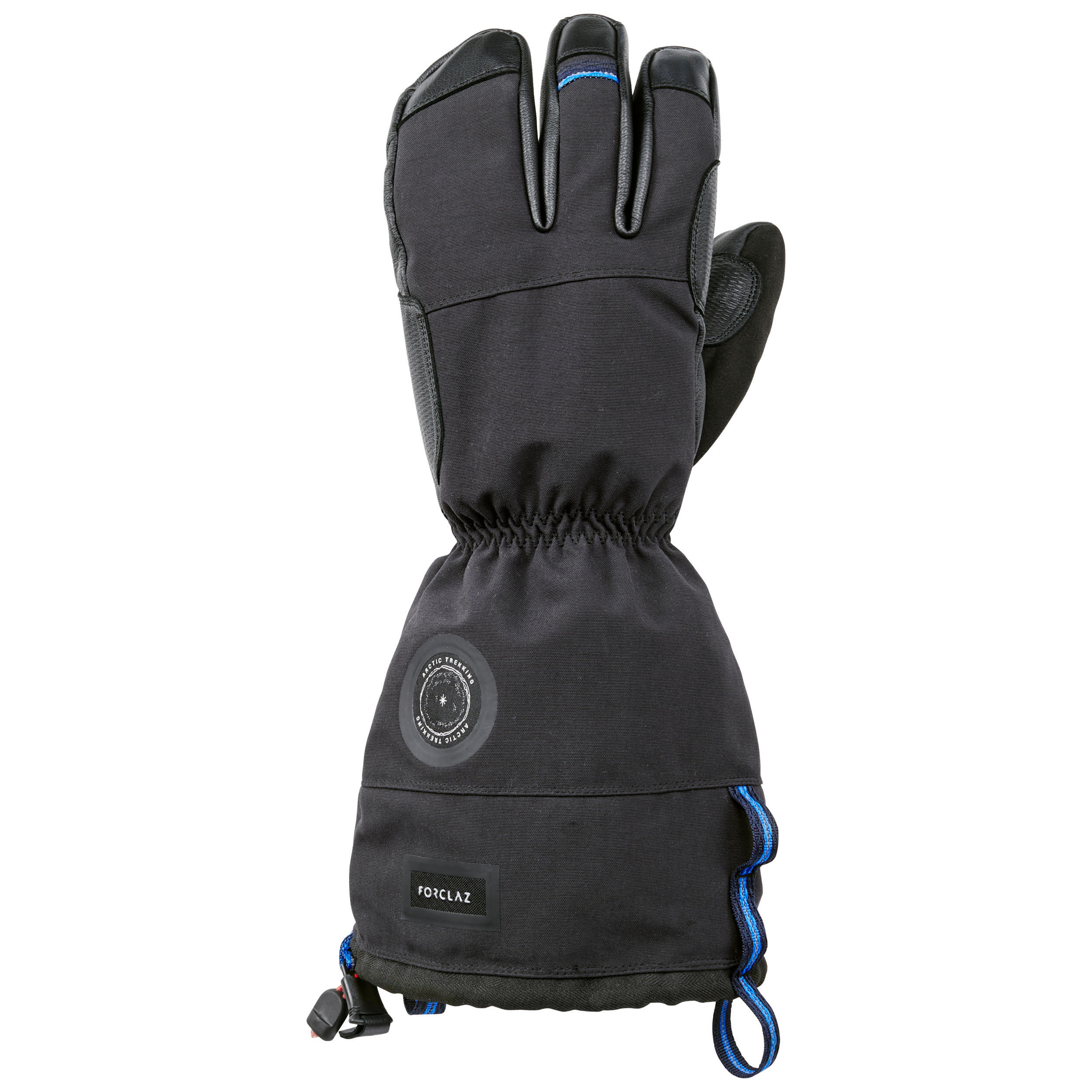 2 in 1 warm hiking gloves Forclaz Arctic 900, black/blue