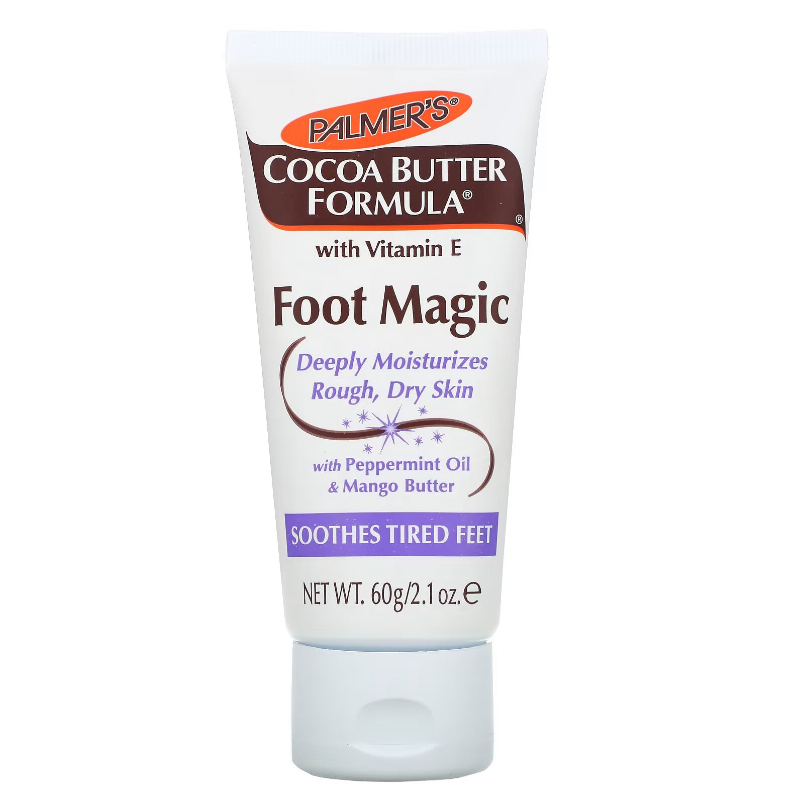 Palmer's, Foot Magic, formulation with cocoa butter, vitamin E peppermint oil and mango butter, 60 g (2.1 oz)