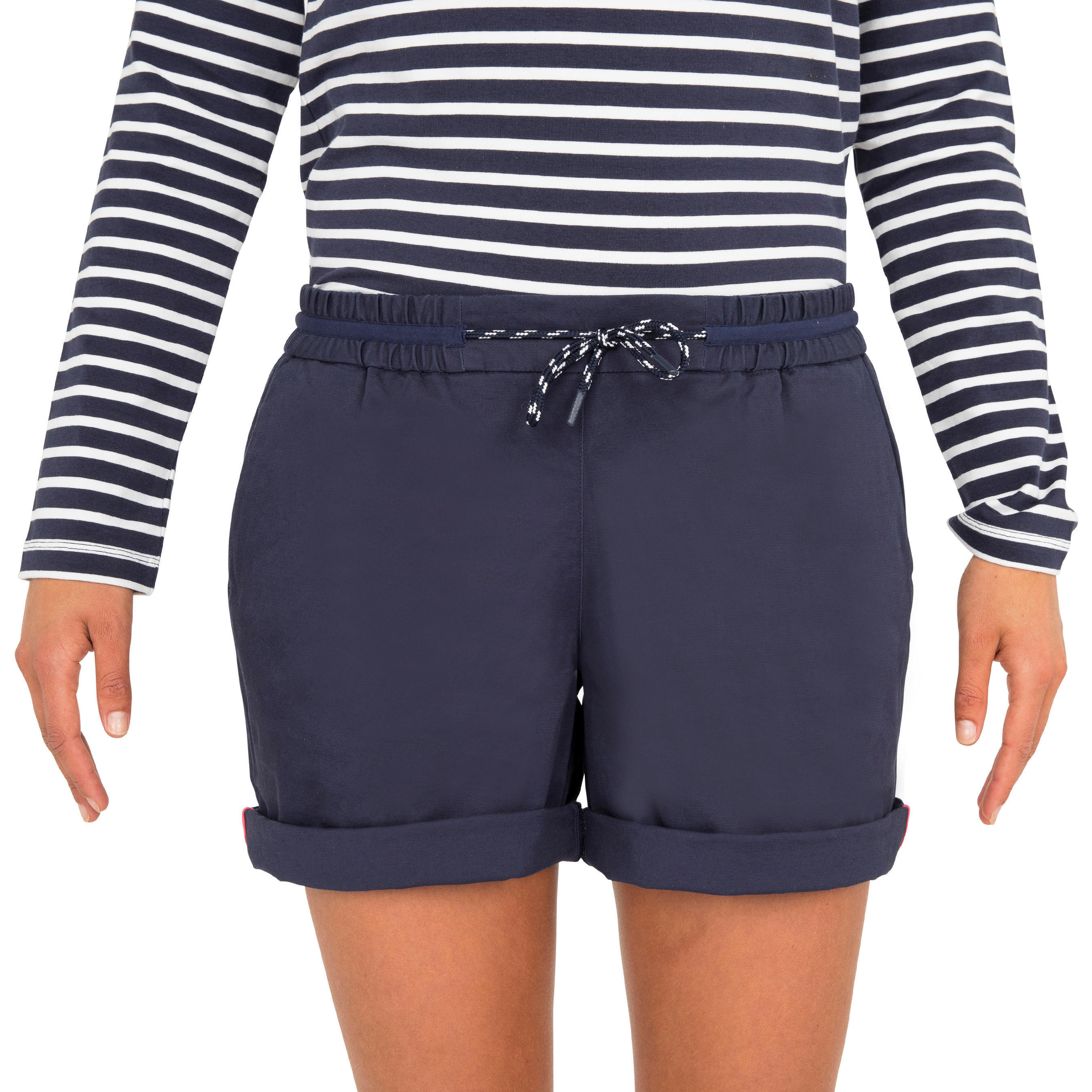 Women's shorts 100 dark blue TRIBORD, dark blue