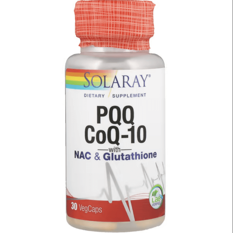 PQQ, CoQ-10 with NAC and Glutathione, 30 Veggie Caps, Solaray