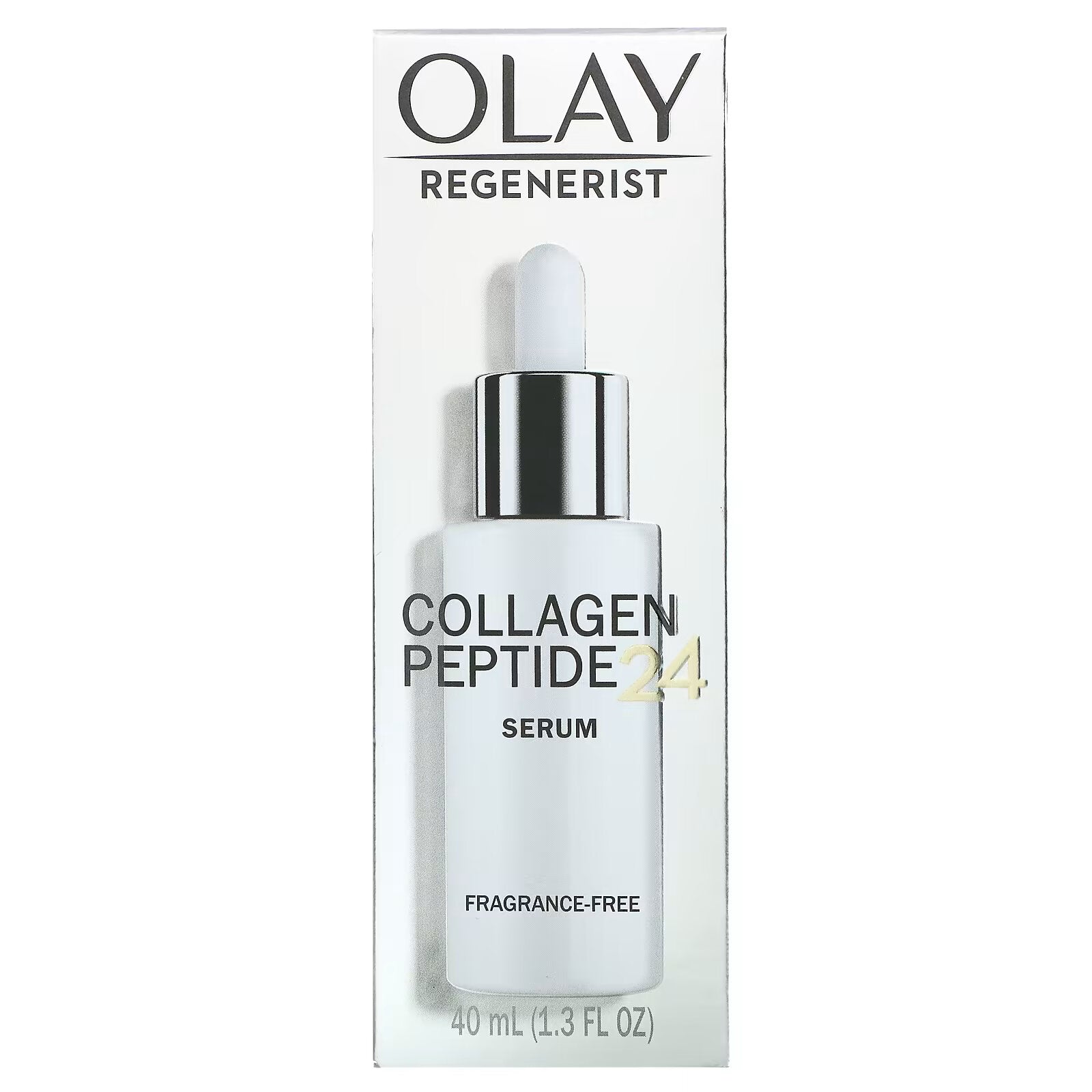 Olay, Regenerist, Collagen 24 Peptide, Serum, Fragrance Free, 1.3 fl oz (40 ml)