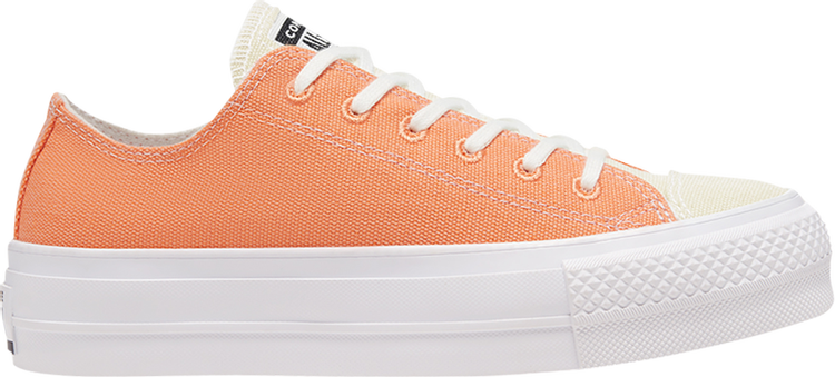 Converse Wmns Renew Cotton Chuck Taylor All Star Platform Low Fuel Orange Sneakers