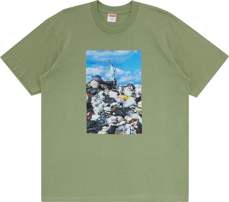 تي شيرت Supreme Trash "Light Olive"، باللون الأخضر