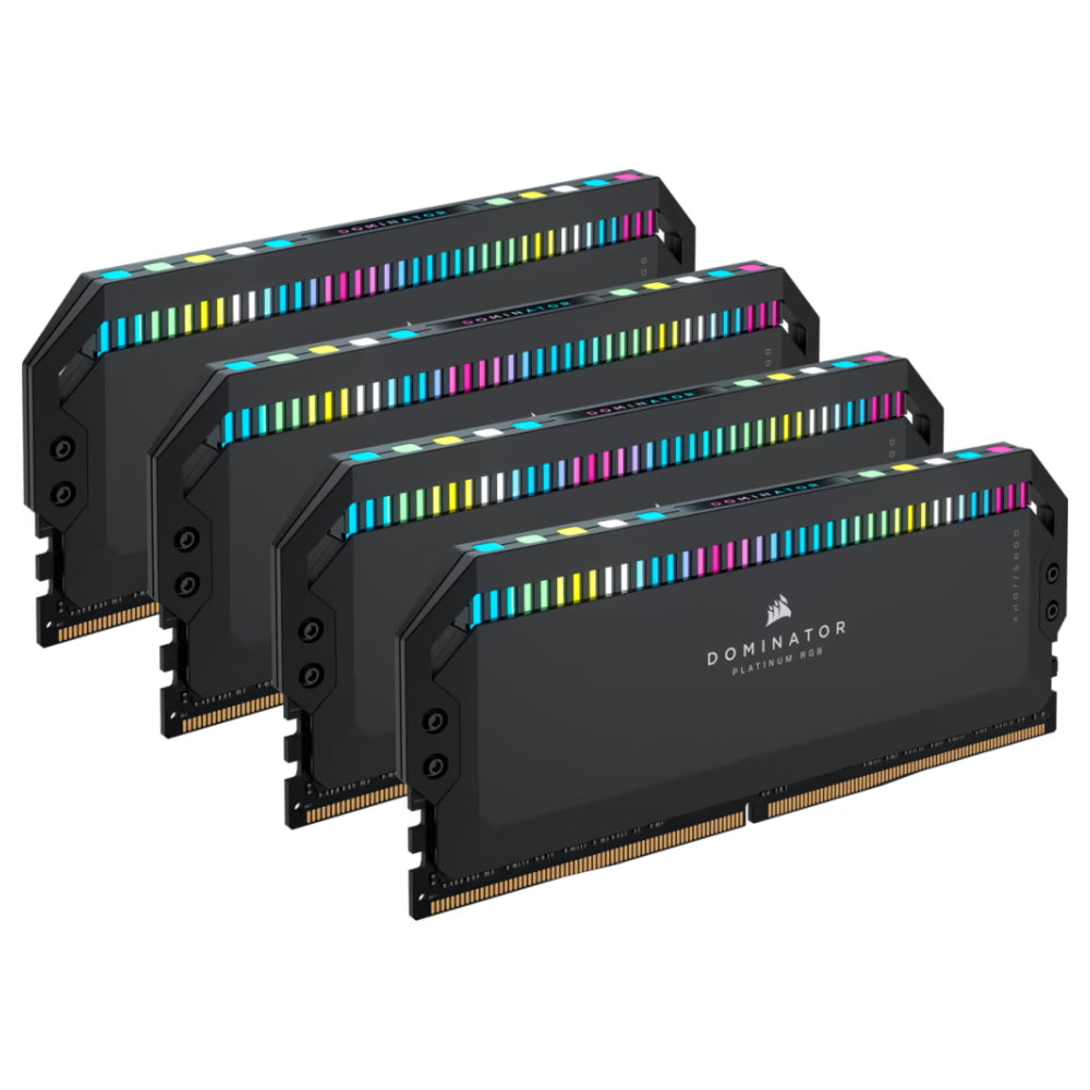 Corsair Dominator Platinum RGB RAM, 64 GB (4x16 GB) DDR5, 5600 MHz, CL36, CMT64GX5M4B5600C36, black