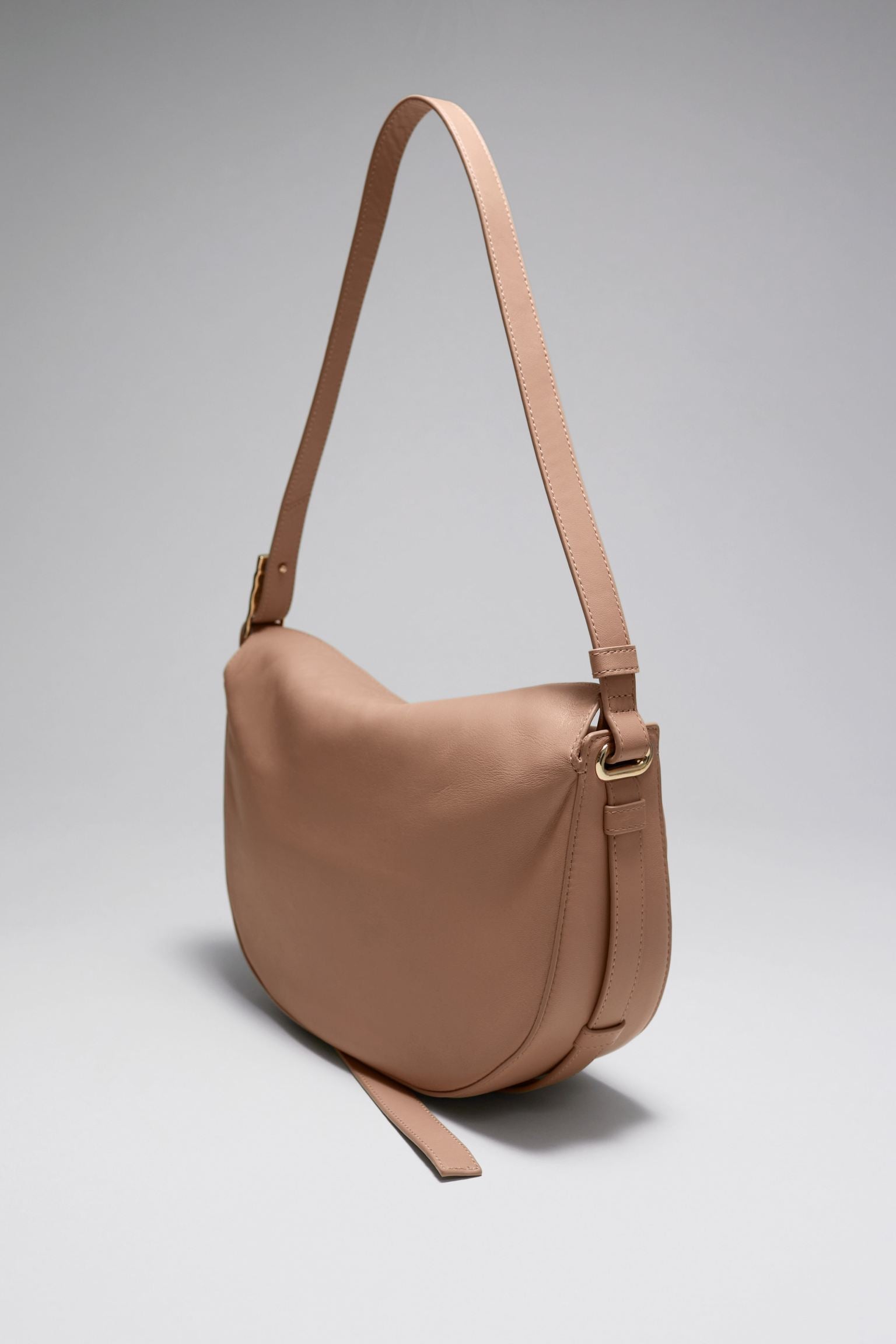 & Other Stories Leather Shoulder Bag, beige