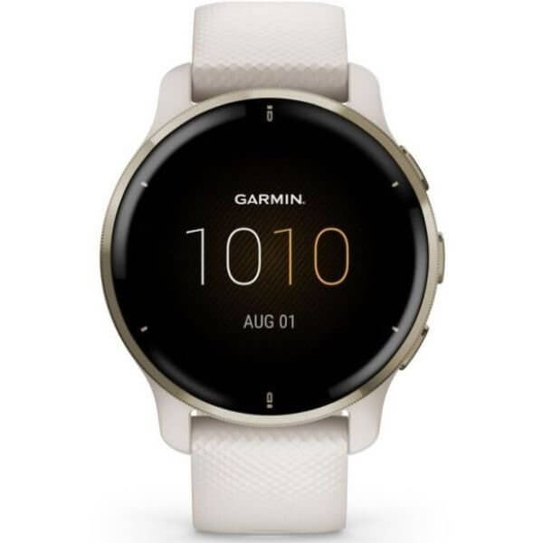 Garmin VENU 2 Plus Smartwatch, Ivory, Cream Gold Bezel