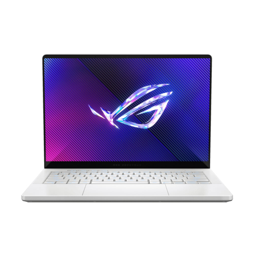 لابتوب ASUS ROG Zephyrus G14 Air، 14 بوصة، 32 جيجابايت/1 تيرابايت، R9 8945HS، RTX 4060، أبيض، لوحة مفاتيح إنجليزية