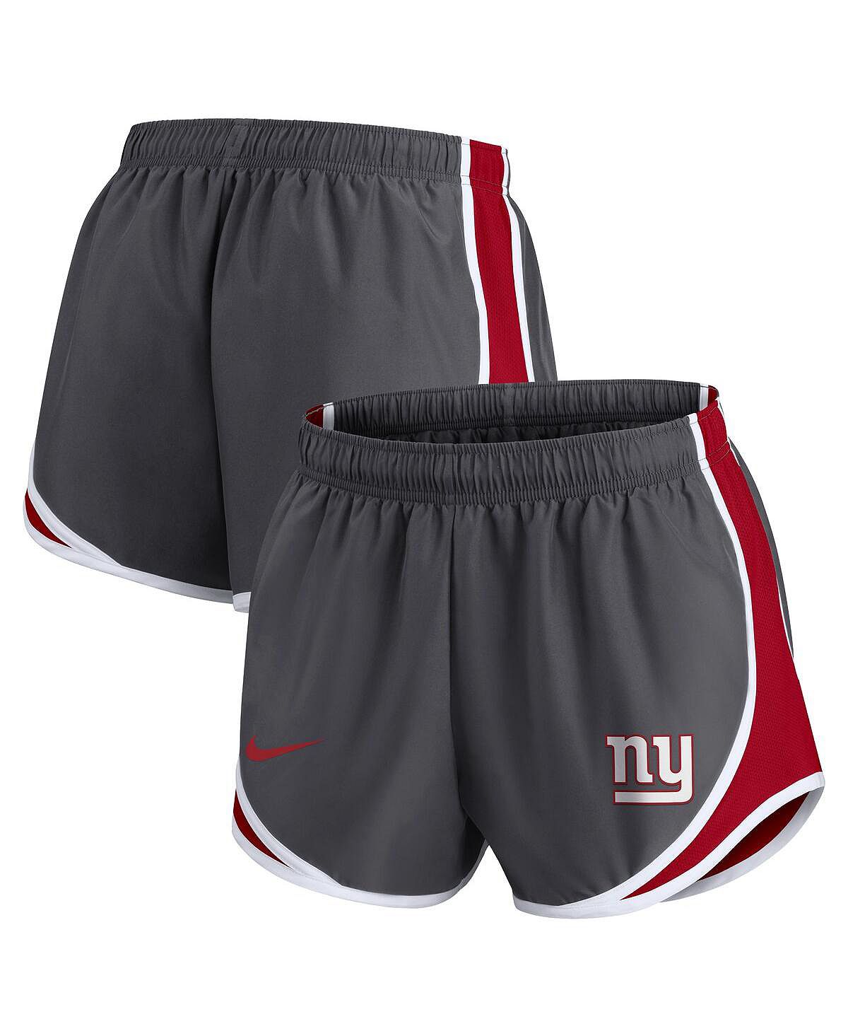 Nike Women's Dark Gray Shorts New York Giants Logo Performance Tempo Multi